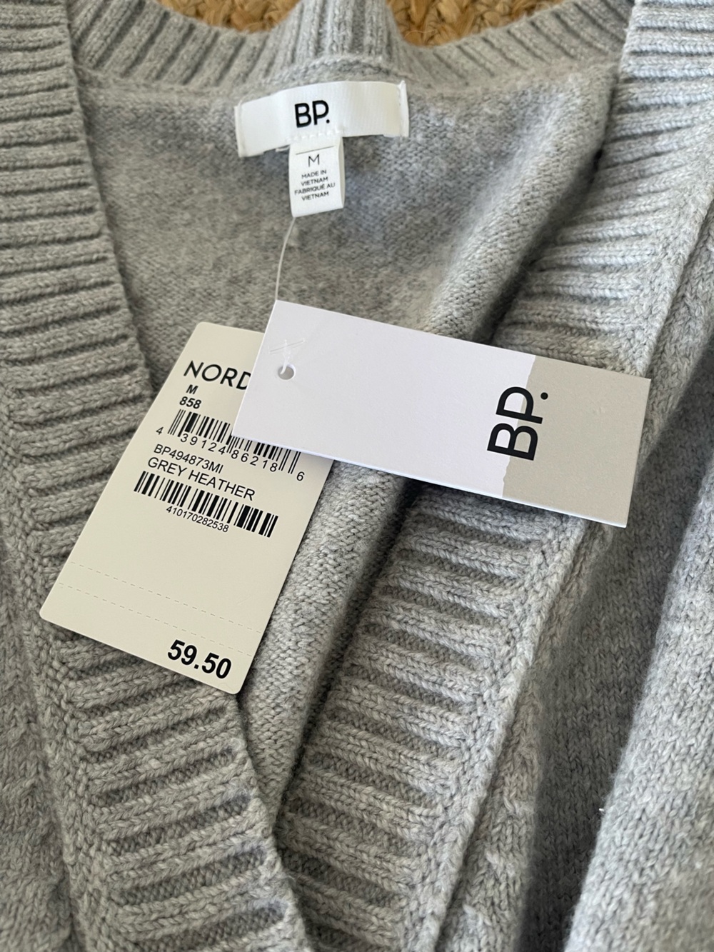 NWT Oversize Front Pocket Cotton Blend Cardigan